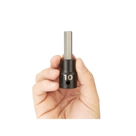 Tekton 1/2 in. Drive Hex Impact Bit Socket 10 mm, Metric SIB23210